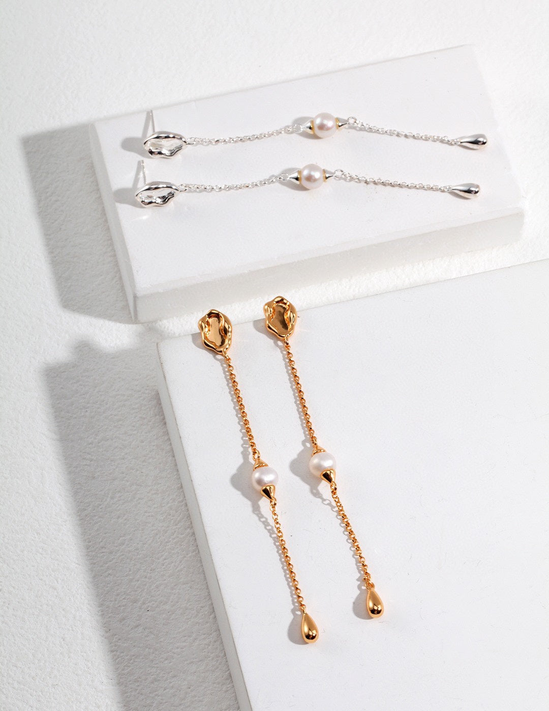 Mirror series sterling silver pearls image 2