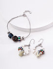 Handmade Pearl & Nepalese Glass Bead Earrings – Himalayan Artisan Dangle Earrings for Women