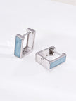 Minimalist French Enamel Stud Earrings – Elegant Geometric Gold & Silver Earrings for Women