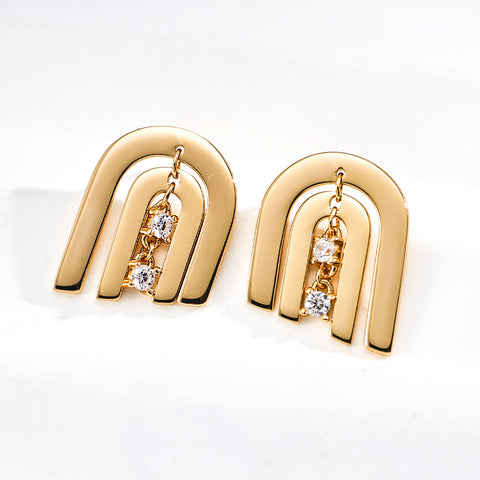 zircon earrings image 1