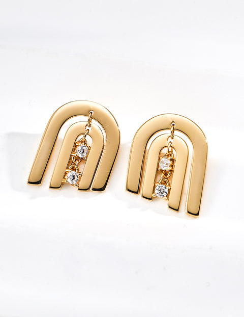 zircon earrings image 1
