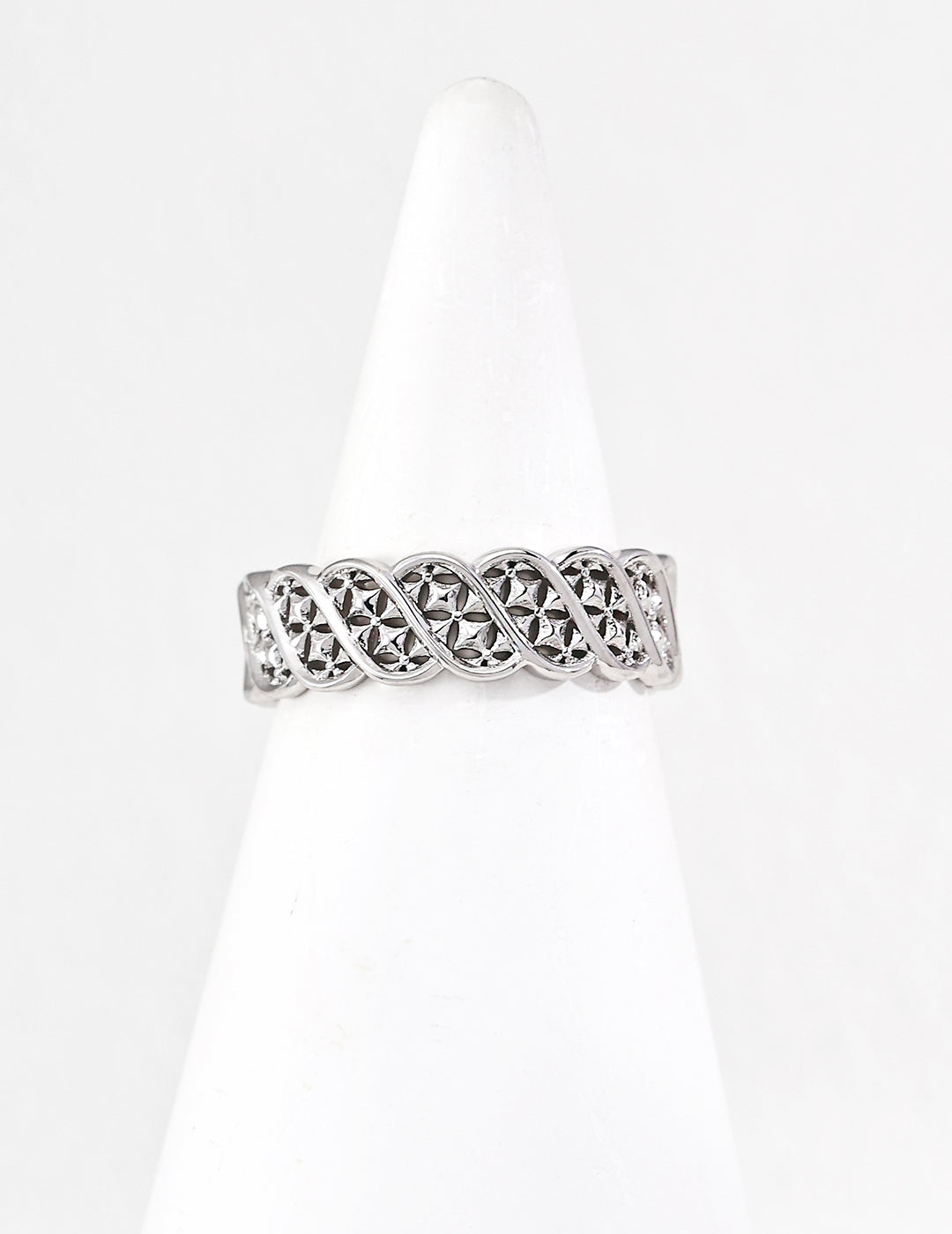 925 silver ring - white gold image