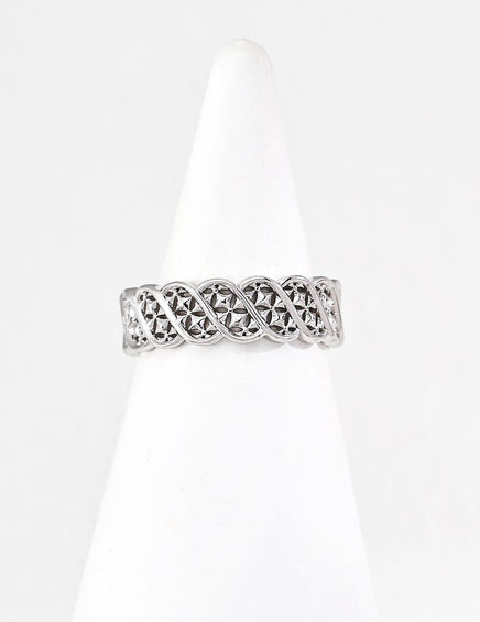 925 silver ring - white gold image