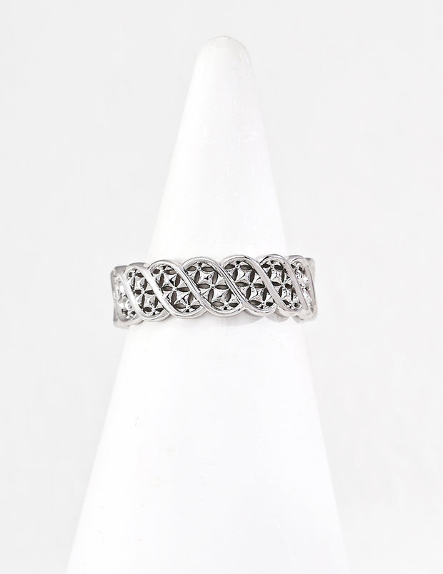 925 silver ring - white gold image