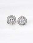 S925 silver fashion zircon earrings - white gold image