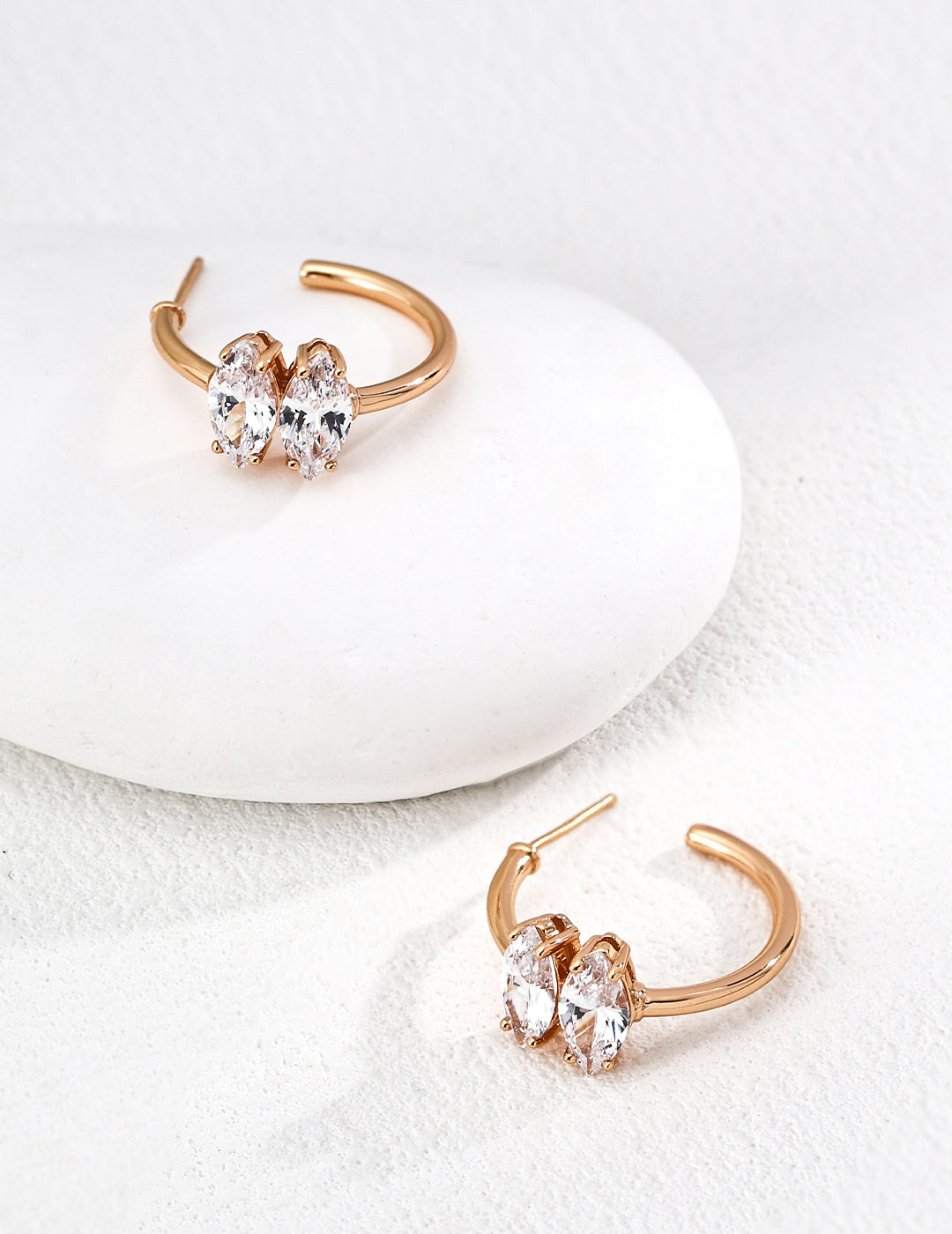 S925 silver vintage drip glazed zircon earrings image 1