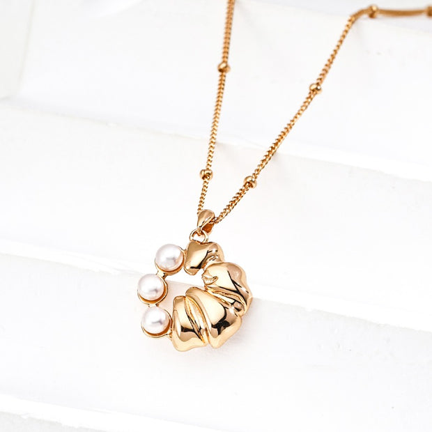 S925 Silver Retro Pearl Earrings - S925silver necklace (adjustable in length) image