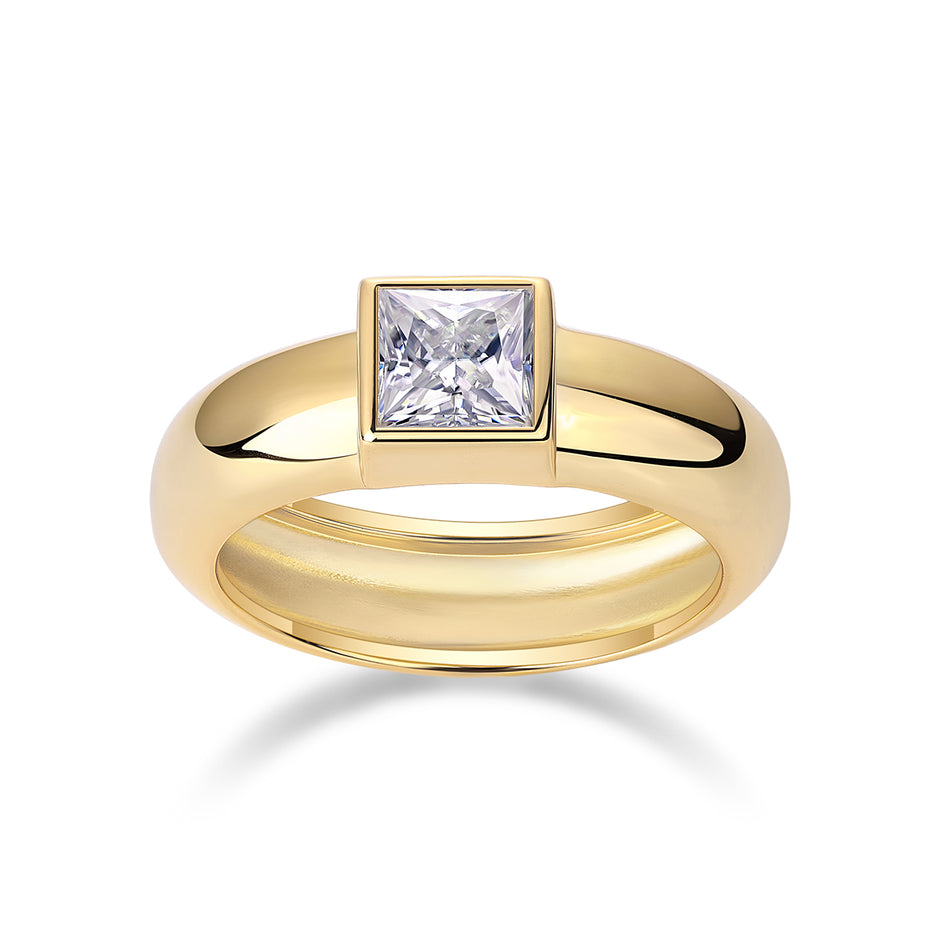 Champagne Starry Tide Square Ring image 3