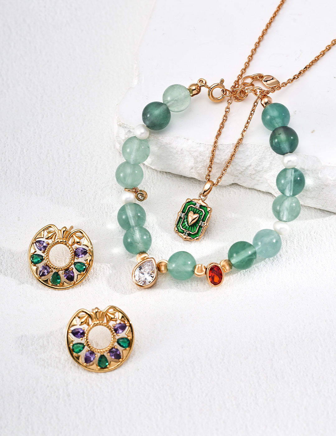 Vintage dripping glaze necklace image 2