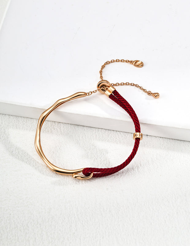 Red rope zircon bracelet image 0