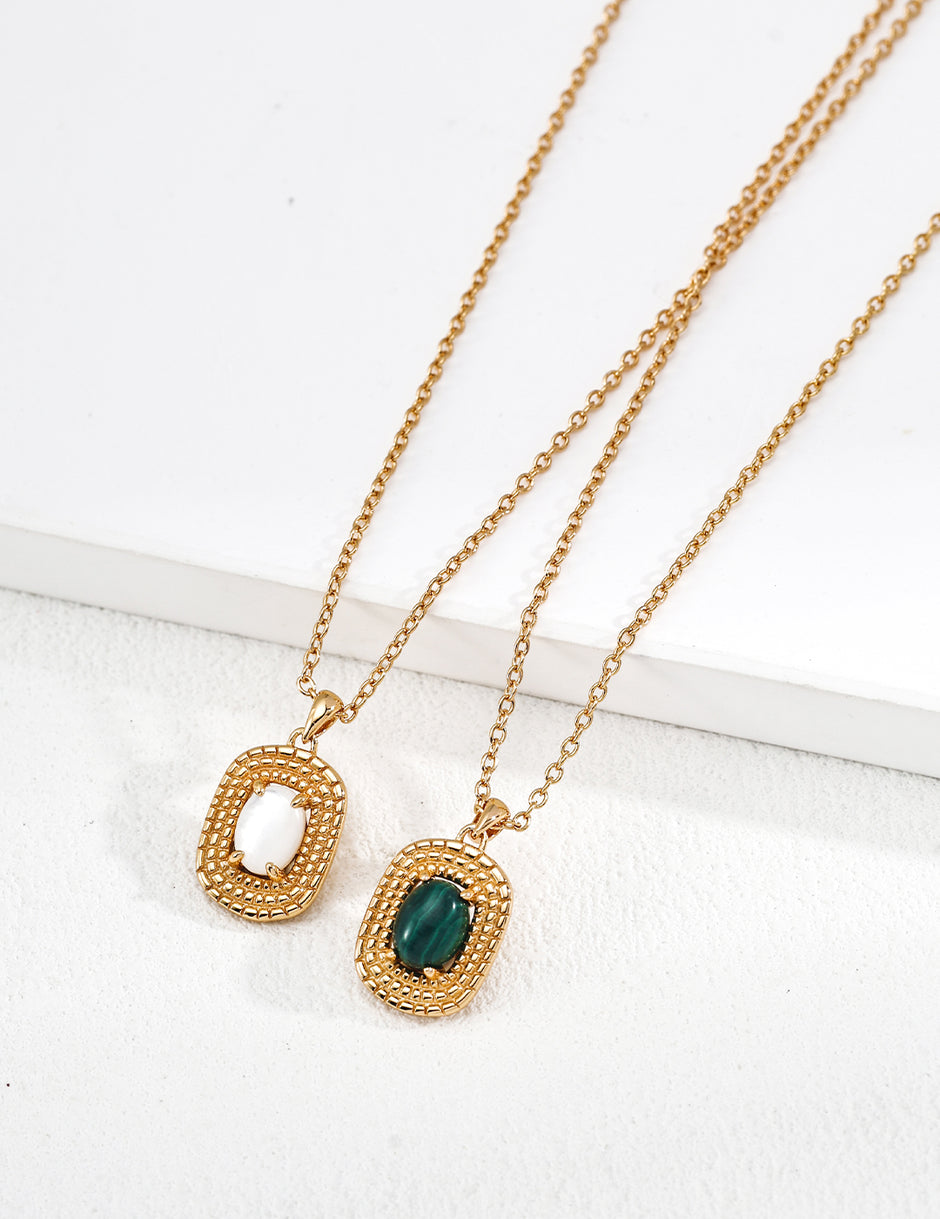 Malachite/Mother Shell Necklace image 4