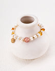 925 Sterling Silver Pearl & Natural Crystal Bracelet for Women – Elegant Handmade Beaded Jewelry
