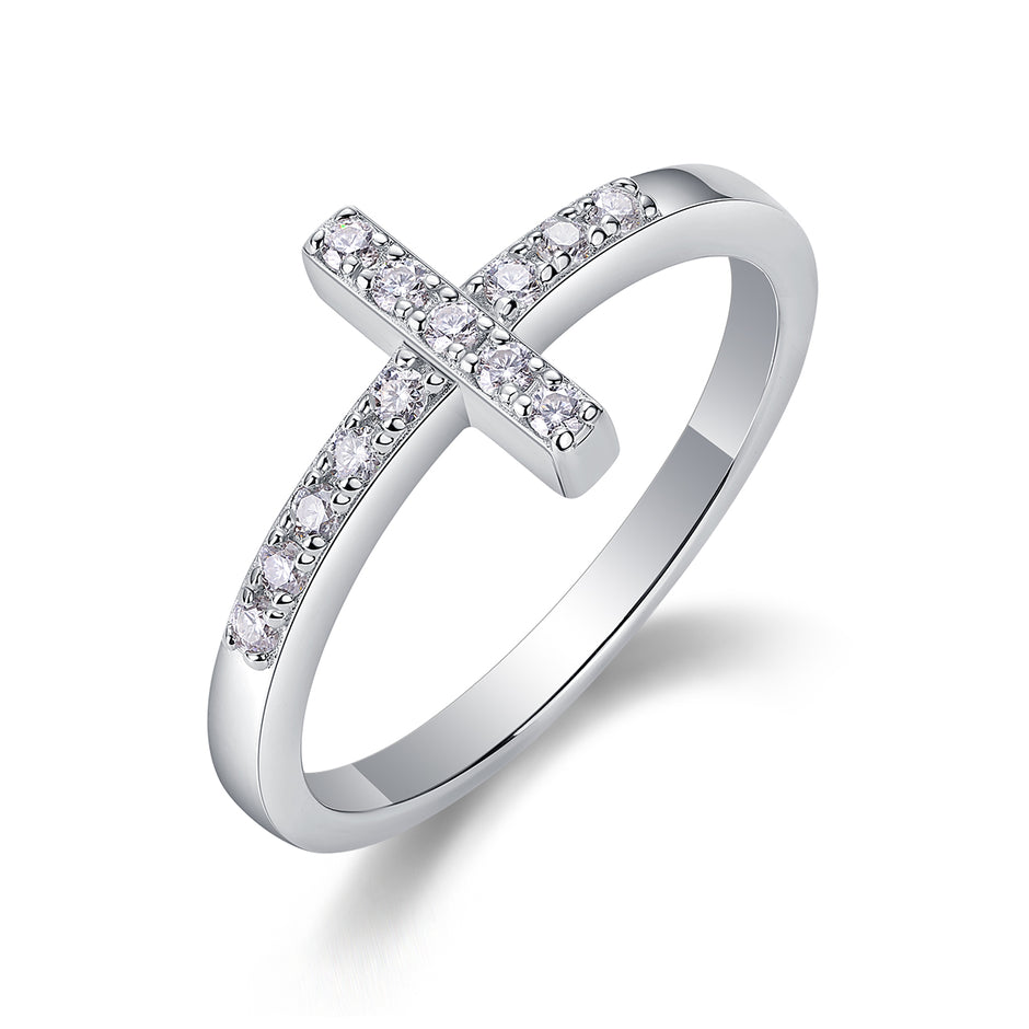 Holy Light Cross Diamond Ring image 0