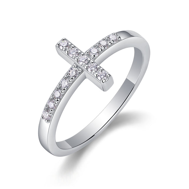 Holy Light Cross Diamond Ring image 0