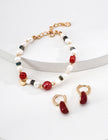 S925 silver cinnabar aquatic agate natural pearl bracelet image 3