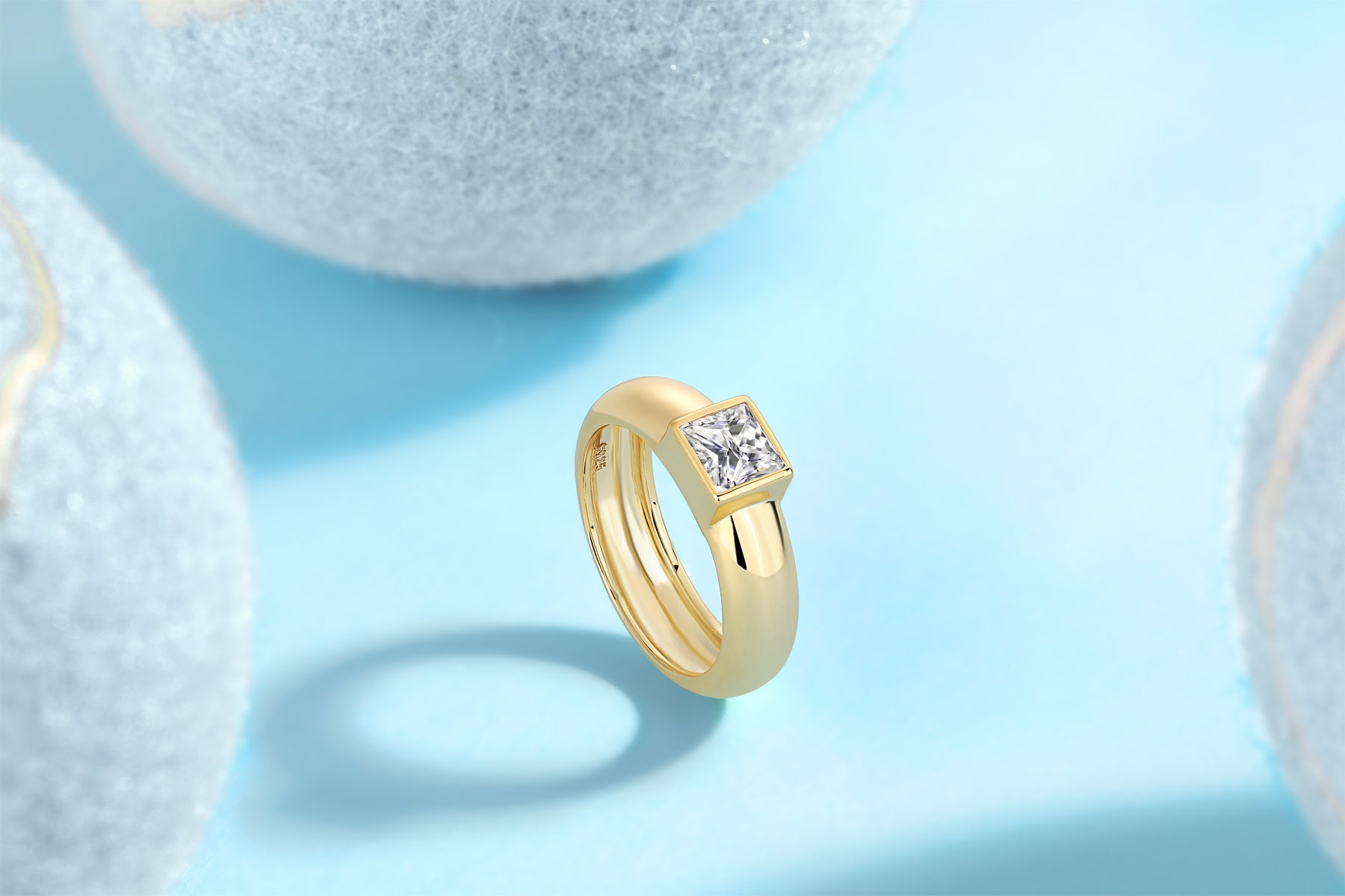 Champagne Starry Tide Square Ring image 5