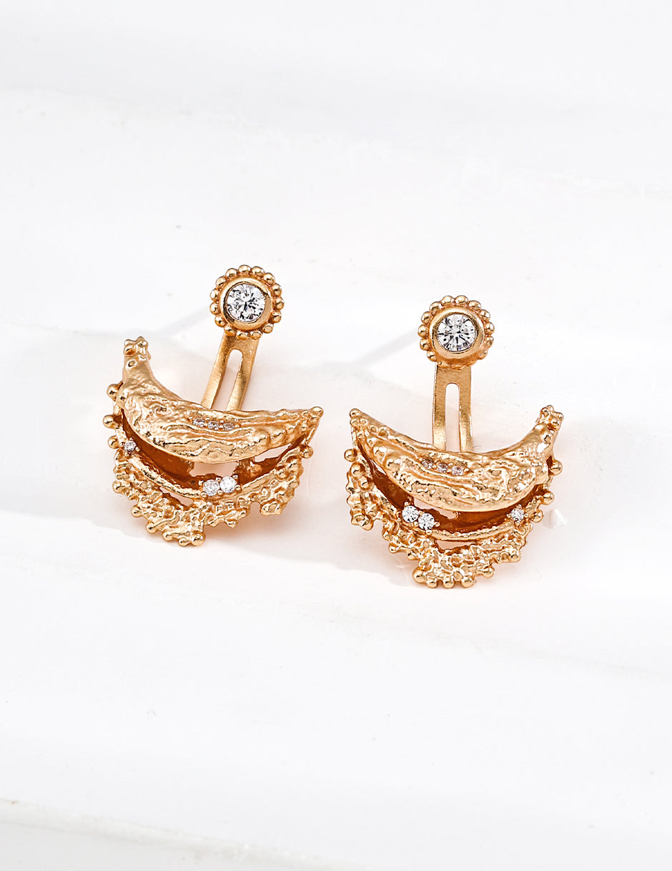 S925 silver vintage zircon earrings image 0