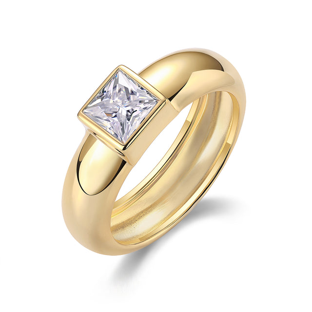 Champagne Starry Tide Square Ring image 0