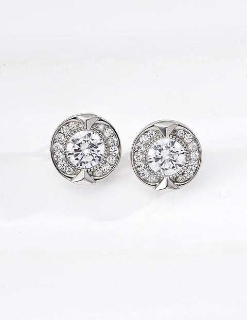 S925 silver fashion zircon earrings image 2
