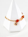 Red agate pearl bracelet image 1