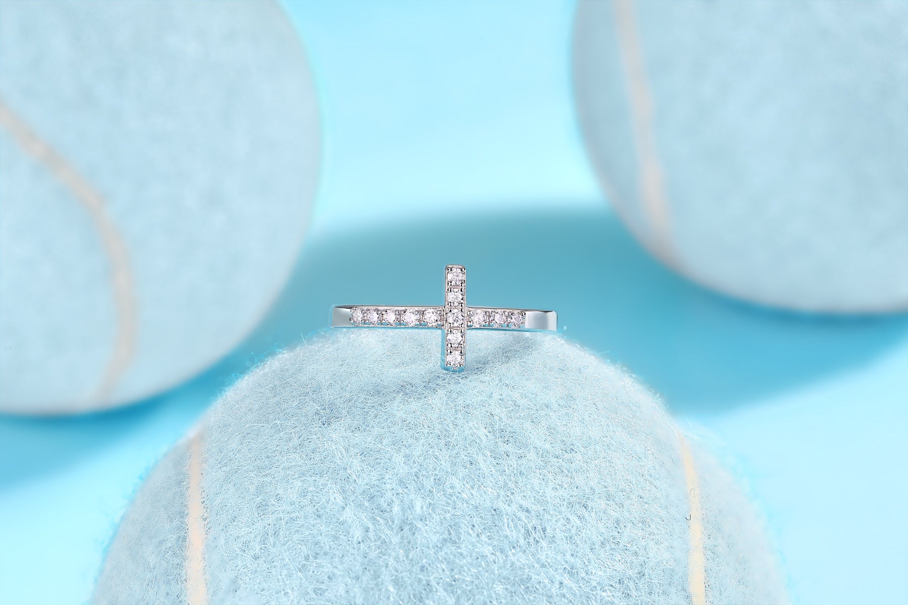 Holy Light Cross Diamond Ring image 4