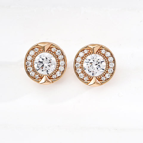 S925 silver fashion zircon earrings image 1