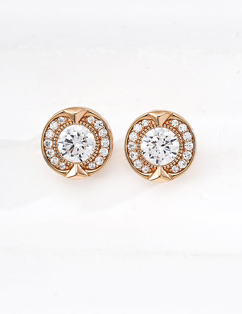 S925 silver fashion zircon earrings image 1