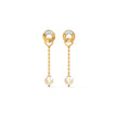 Intertwine Circlet Pearl Drop Earrings image 3
