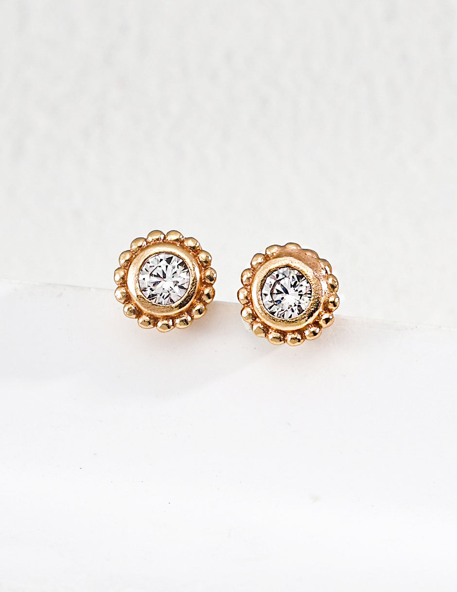 S925 silver vintage zircon earrings image 2