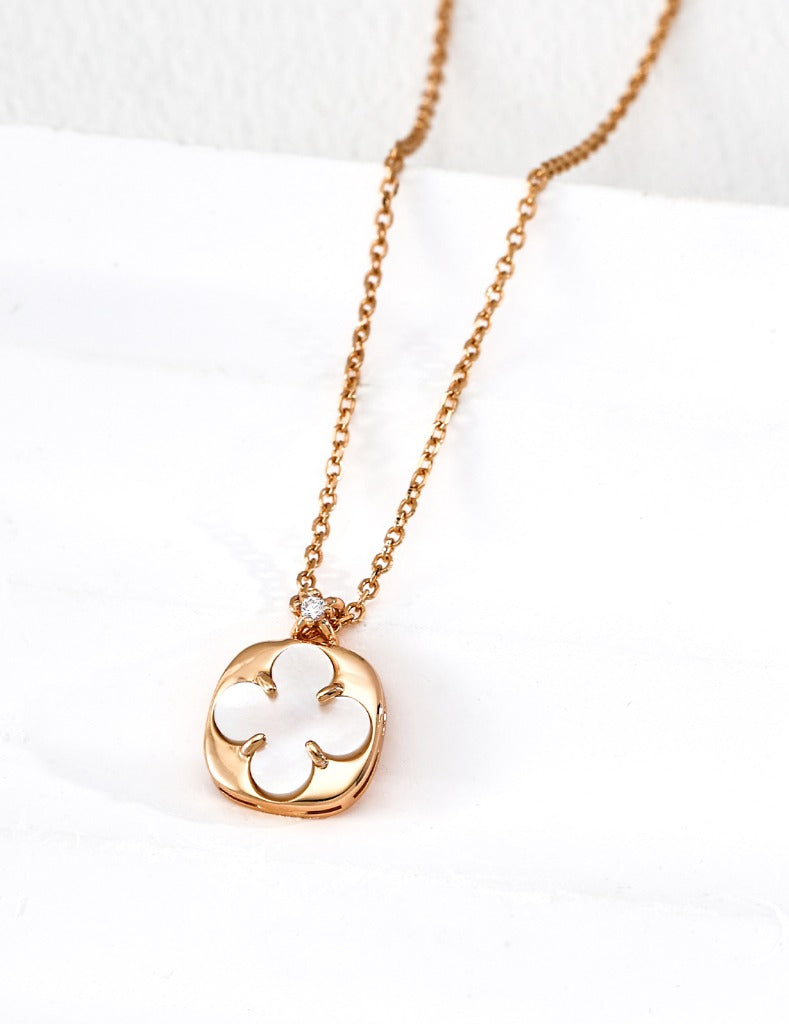 Carnelian/shell earrings - Mother-of-pearl necklace image