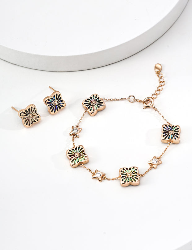 Modern Mother-of-Pearl Four-Leaf Clover Collection