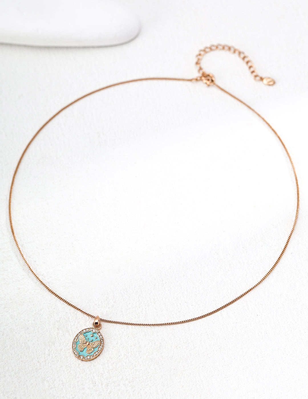 Vintage Gold Butterfly Necklace，Adjustable S925 Silver Jewelry