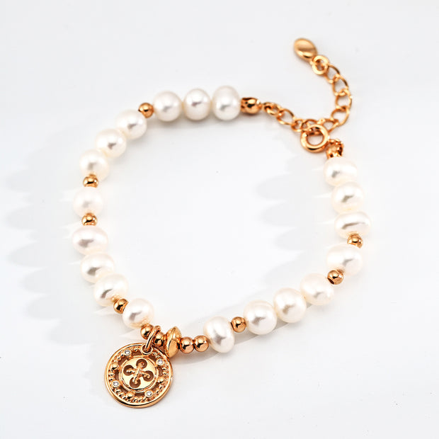 Button Pearl Bracelet