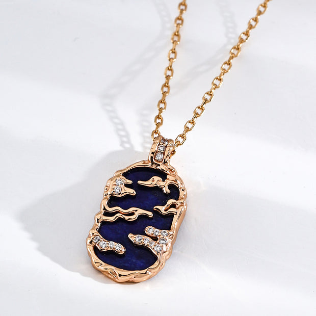 Vintage S925 Sterling Silver Fuyao Necklace, Retro Pendant Jewelry Gift