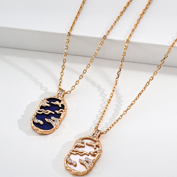 Vintage S925 Sterling Silver Fuyao Necklace, Retro Pendant Jewelry Gift