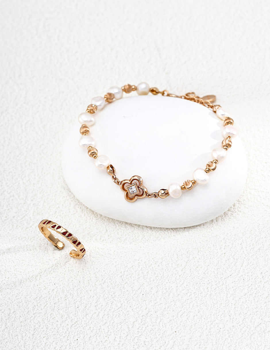 MISSA Natural Freshwater Pearl Bracelet • S925 Sterling Silver