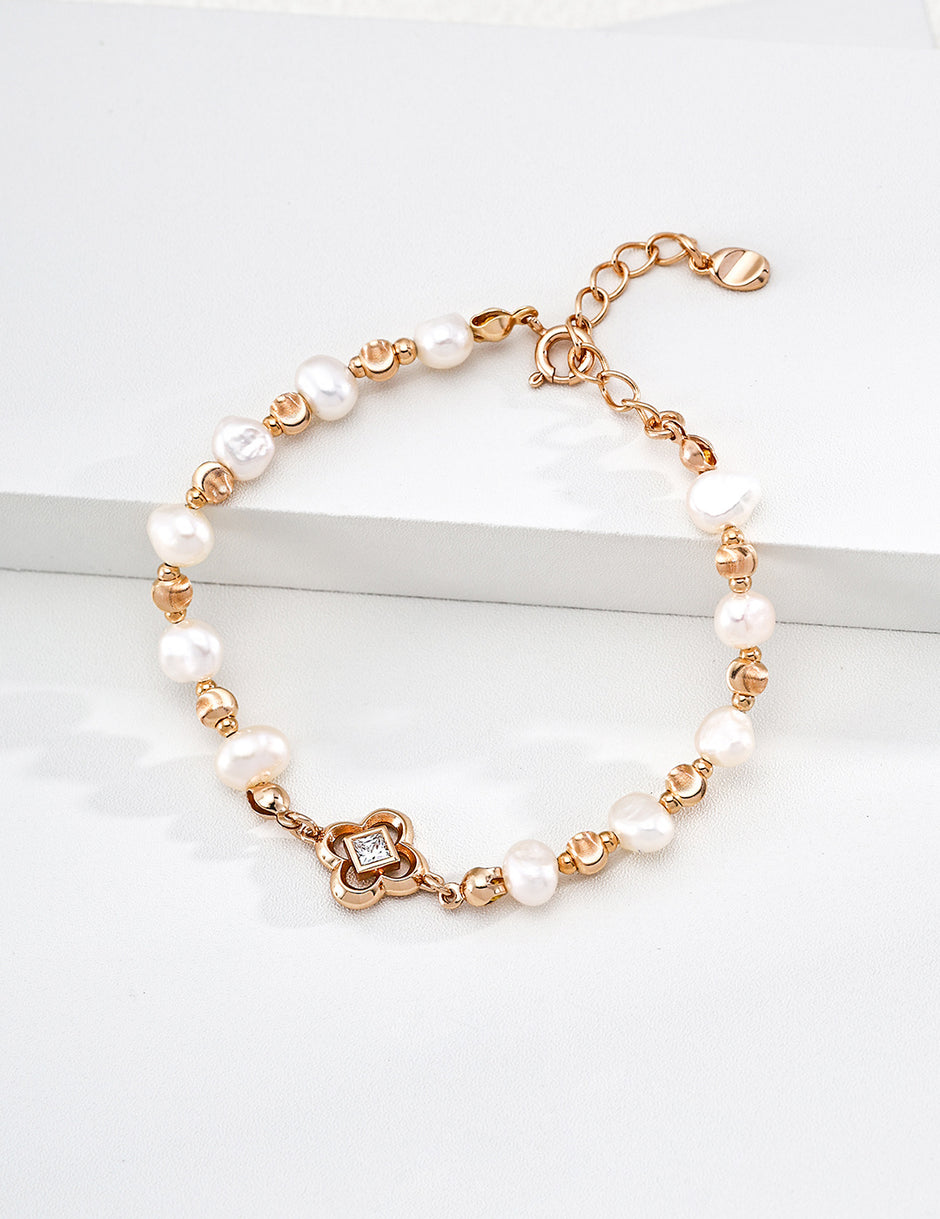 MISSA Natural Freshwater Pearl Bracelet • S925 Sterling Silver