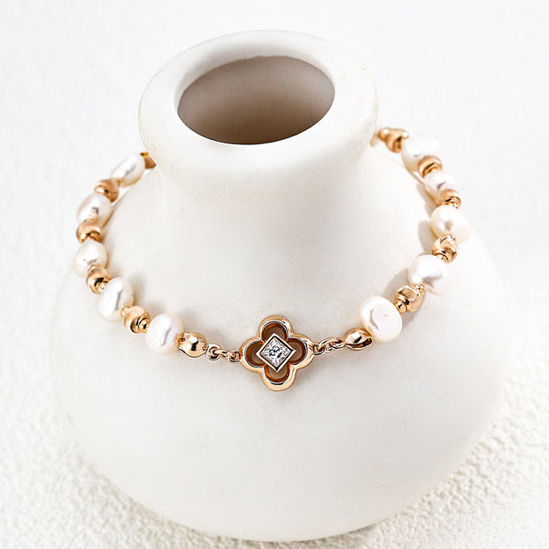 MISSA Natural Freshwater Pearl Bracelet • S925 Sterling Silver